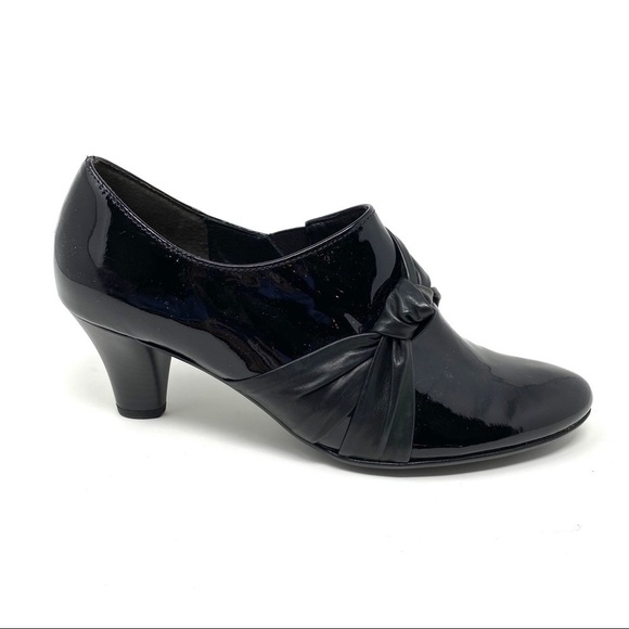 GABOR AGNES 56.172.97 BLACK PATENT TROUSER SHOE - Picture 1 of 9